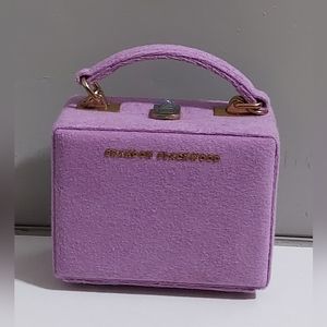 Brandon Blackwood Lavender Terrycloth Mini Box Bag with Box